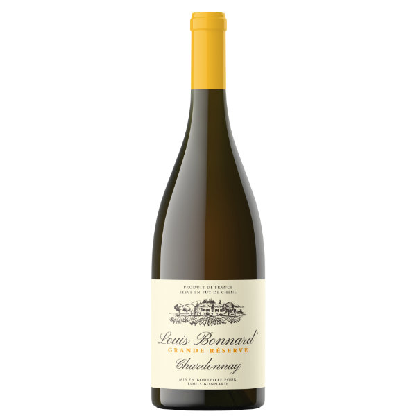 Deze Louis Bonnard Chardonnay Grande Reserve heeft een helder goudgele kleur. In de neus wat ingetogen tropisch fruit, ananas, witte perzik, een tikje boter en lichte toast. De smaak is rank met volle en romige tonen gecombineerd met wat tropisch fruit en boter. Zijn zachte zuren en volle textuur geven hem een mooi evenwichtig karakter zonder lobbig te zijn.